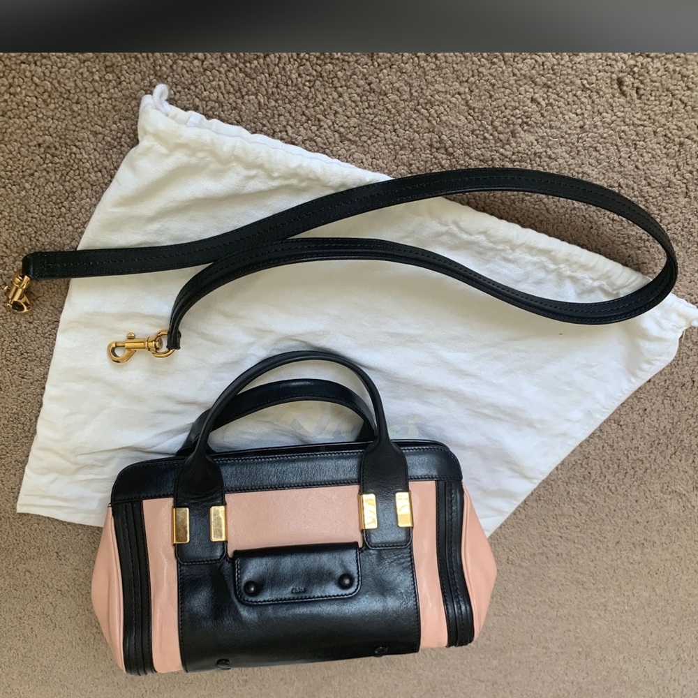 Chloe Black and Pink Women's Handbag - Preowned